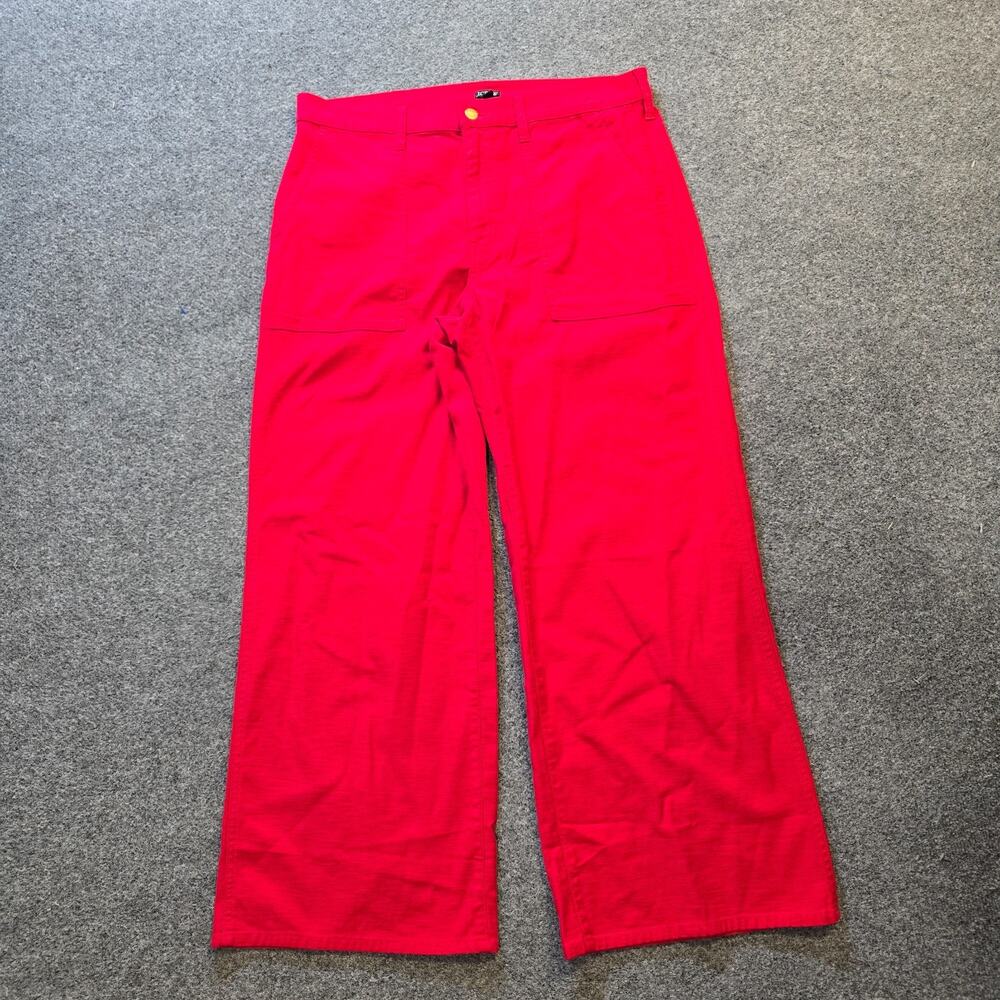 J Crew Jeans Womens Size 31 Red Wide Leg Denim Pockets Casual Classic Preppy